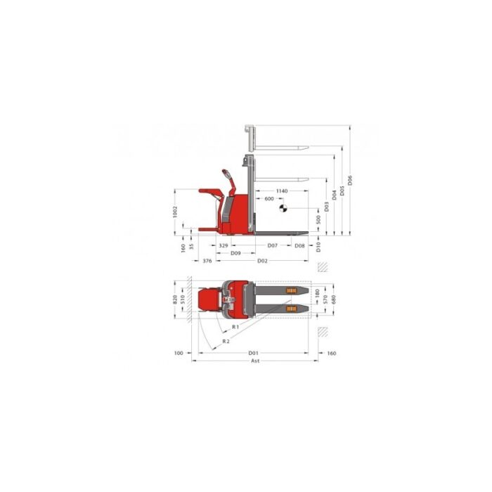 Stivuitor electric (stacker) PL Platforma Pegasolift