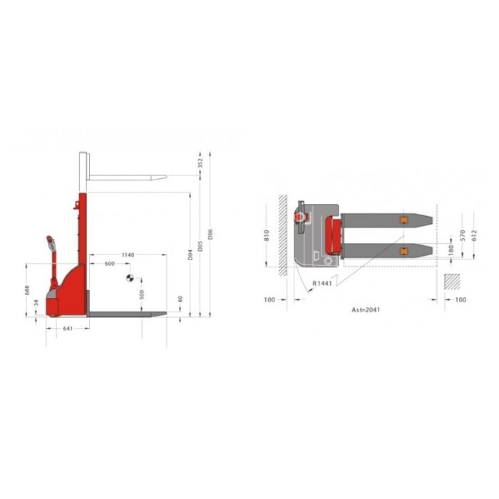 Stivuitor electric (stacker) W12 Pegasolift