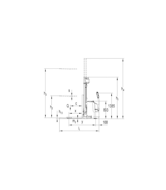 Transpaleta electrica cu furci departate PS 20L-SL