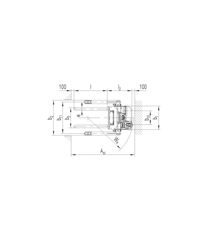 Transpaleta electrica cu furci departate PS 20L-SL